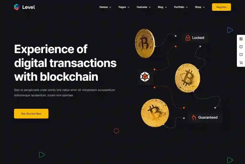 blok zinciri blockchain wordpress temaları